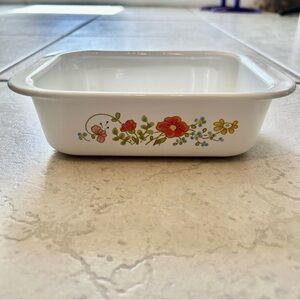 VTG Corning Ware Wildflower MC-1-B 7"x5 1/2"x 2 Baking Casserole Dish NO LID